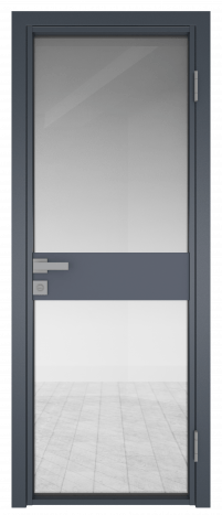 Межкомнатная дверь ProfilDoors 6AG Цвет:Антрацит (RAL7012 МУАР), Остекление:Прозрачное