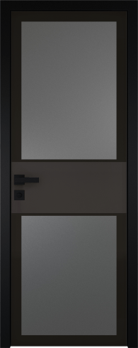 Межкомнатная дверь ProfilDoors 5AGK Цвет:Черный, Остекление:Мателюкс графит