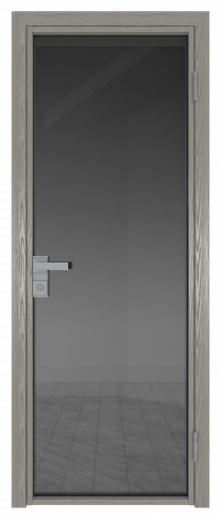 Межкомнатная дверь ProfilDoors 1AG Цвет:Дуб SKY Denim (ламинация), Остекление:Планибель графит