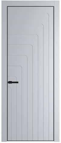 Дверь ProfilDoors Серия PA модель 10PA Цвет:Лайт Грей, Цвет профиля:Черный матовый RAL9005