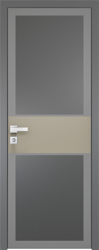 Межкомнатная дверь ProfilDoors 5AGK Цвет:Серый, Остекление:Мателюкс графит