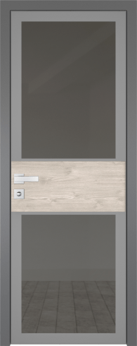Межкомнатная дверь ProfilDoors 5AGK Цвет:Серый, Остекление:Планибель графит