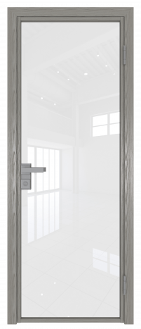 Межкомнатная дверь ProfilDoors 1AG Цвет:Дуб SKY Denim (ламинация), Остекление:Белый триплекс