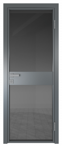 Межкомнатная дверь ProfilDoors 6AG Цвет:Кварц матовый (ламинация), Остекление:Планибель графит