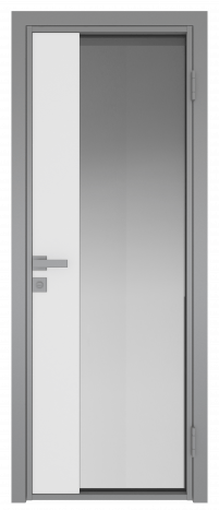 Межкомнатная дверь ProfilDoors 7AG Цвет:Серый (RAL9006 МУАР), Остекление:Мателюкс б.цв.
