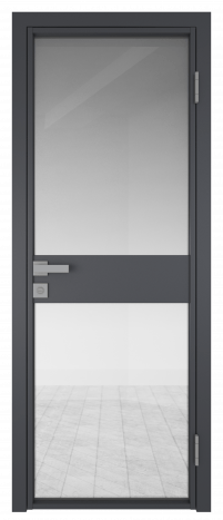 Межкомнатная дверь ProfilDoors 6AG Цвет:Серый матовый (ламинация), Остекление:Прозрачное